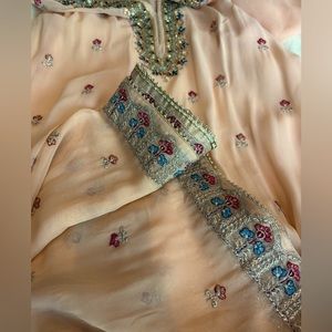 Bollywood style lehnga shirt and scarf.